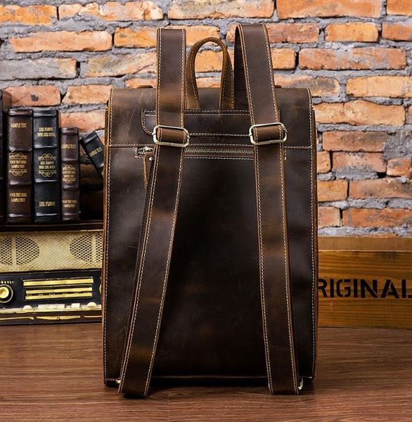 Leather travel backpack Vintage 14796 Brown 14796 фото