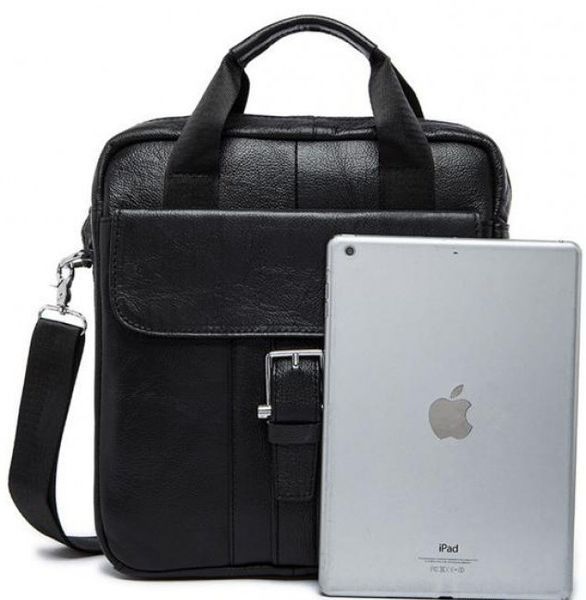 Men's messenger Vintage 14632 leather Black 14632 фото