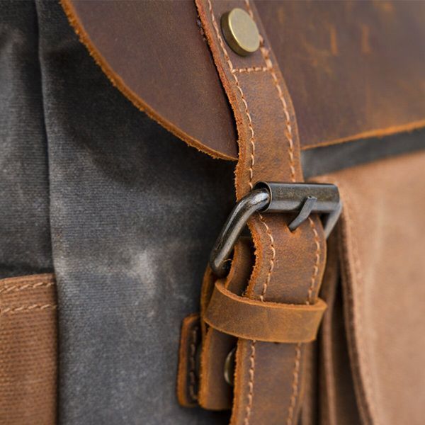 Combination travel backpack Vintage 20113 Gray 20113 фото