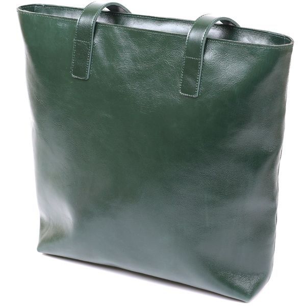 Leather women's shopping bag Shvigel 16367 Green 16367 фото