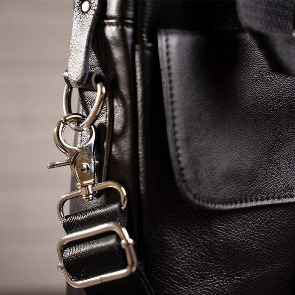 Men's messenger Vintage 14632 leather Black 14632 фото