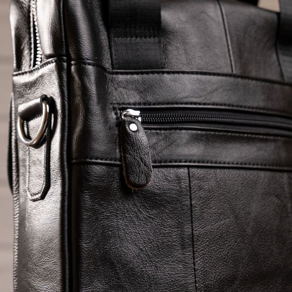 Men's messenger Vintage 14632 leather Black 14632 фото