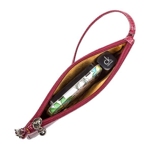 Women's clutch SEA SNAKE LEATHER 18283 made of genuine sea snake leather Burgundy 18283 фото