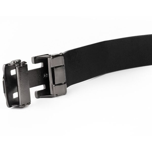 Men's belt with buckle corners Vintage 20262 Black 20262 фото