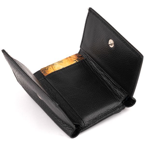 Маленькое портмоне из кожи унисекс ST Leather 19356 Черное 19356 фото