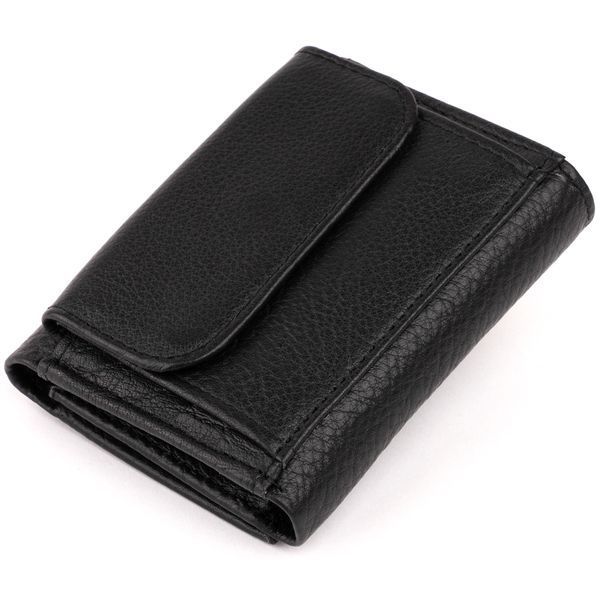 Маленькое портмоне из кожи унисекс ST Leather 19356 Черное 19356 фото