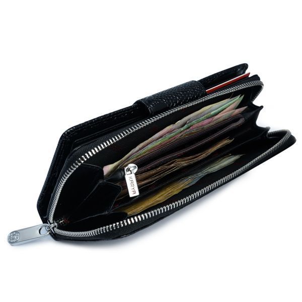 Women's wallet KARYA 17181 leather Black 17181 фото