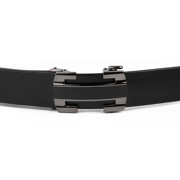 Men's belt with buckle corners Vintage 20262 Black 20262 фото