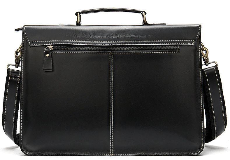 Портфель мужской из кожи на плечо Vintage 14878 Черный 14878 фото