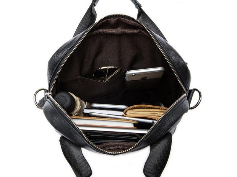 Men's messenger Vintage 14632 leather Black 14632 фото