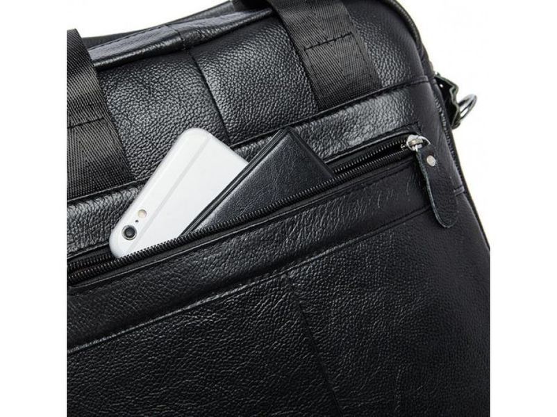 Men's messenger Vintage 14632 leather Black 14632 фото