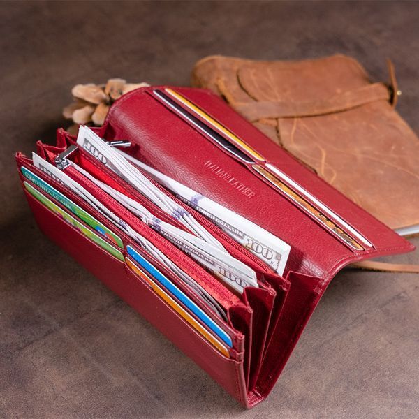 Кошелек на магнитах с клапаном женский ST Leather 19244 Бордовый 19244 фото