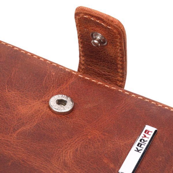 Functional men's wallet in vintage leather KARYA 21369 Red 21369 фото