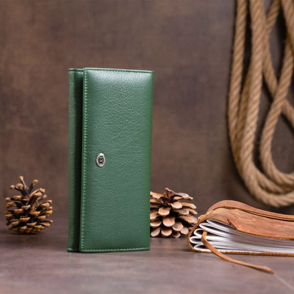 Кошелек на магнитах с клапаном женский ST Leather 19240 Зеленый 19240 фото