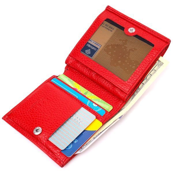 Bright women's purse made of genuine leather KARYA 21316 Red 21316 фото