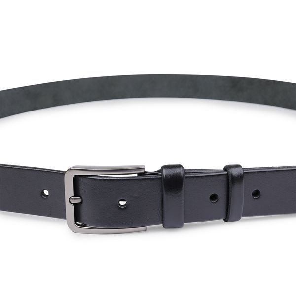 Smooth men's belt batal Vintage 20712 Black 20712 фото