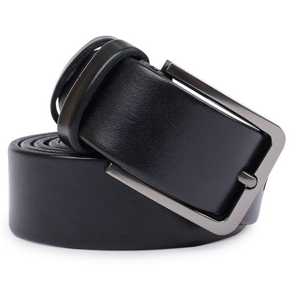 Smooth men's belt batal Vintage 20712 Black 20712 фото