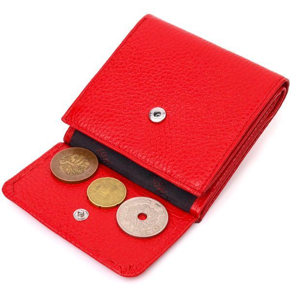 Bright women's purse made of genuine leather KARYA 21316 Red 21316 фото