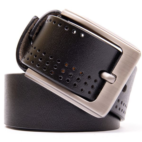Men's belt with holes Vintage 20383 Black 20383 фото