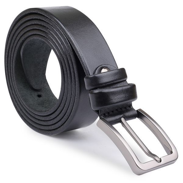 Smooth men's belt batal Vintage 20712 Black 20712 фото