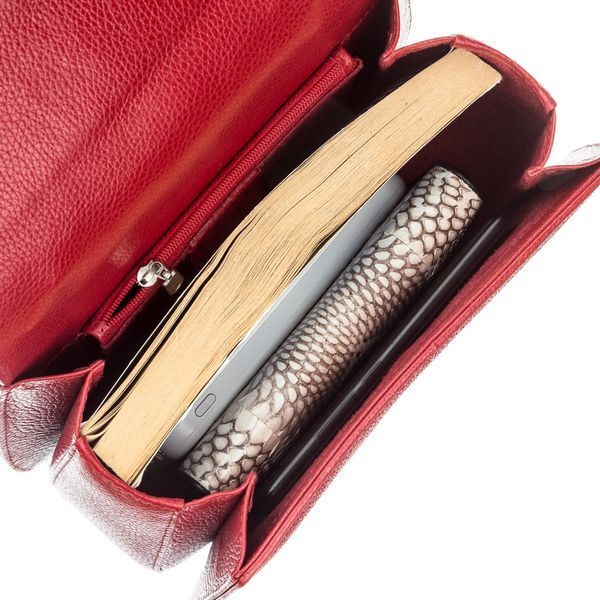 Сумка женская STINGRAY LEATHER 18627 из натуральной кожи морского ската Красная 18627 фото