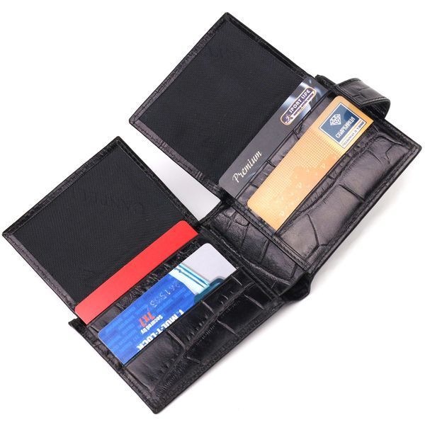 Men's wallet made of genuine textured leather CANPELLINI 21511 Black 21511 фото