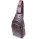 Men's sling bag made of genuine textured leather 21401 Vintage Brown 21401 фото 1