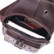 Men's sling bag made of genuine textured leather 21401 Vintage Brown 21401 фото 3