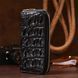 Clutch wallet CROCODILE LEATHER 18012 made of genuine crocodile leather Black 18012 фото 8