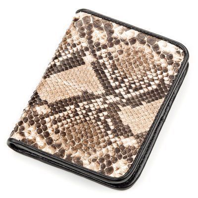 Портмоне SNAKE LEATHER 18198 з натуральної шкіри пітона Коричневе 18198 фото