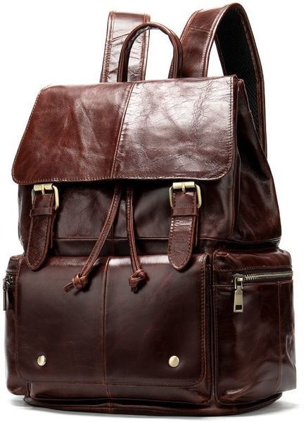 Leather backpack Vintage 14800 Brown 14800 фото