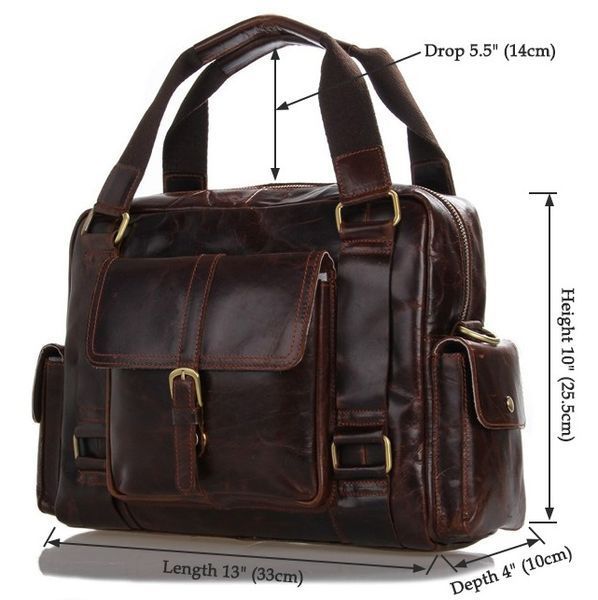 Men's bag Vintage 14235 leather Brown 20150 фото