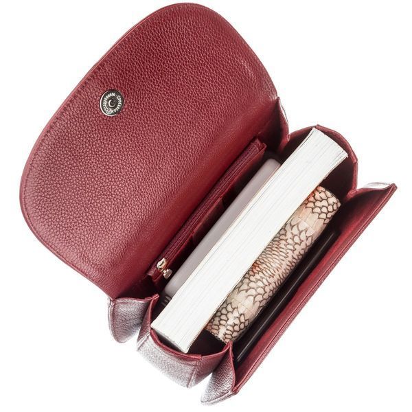 Сумка женская STINGRAY LEATHER 18628 из натуральной кожи морского ската Бордовая 18628 фото