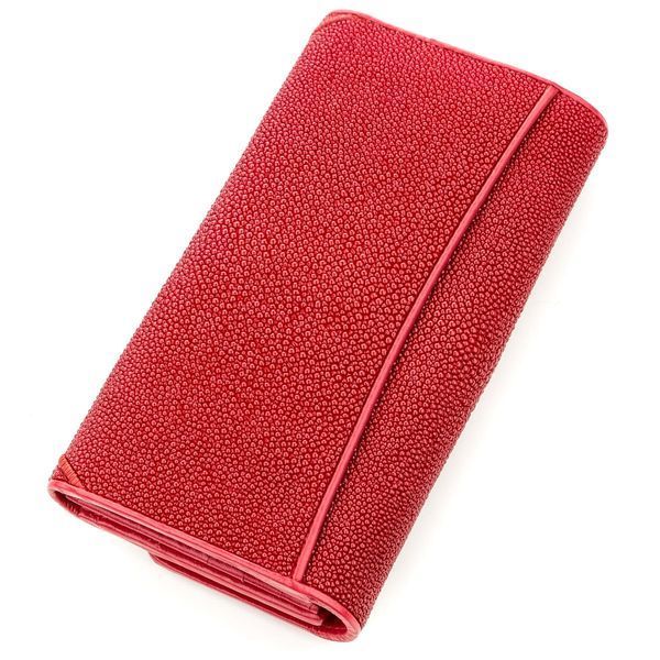 Кошелек-клатч женский STINGRAY LEATHER 18519 из натуральной кожи морского ската Красный 18519 фото