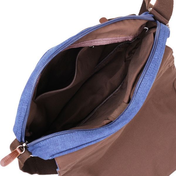 Textile laptop bag 13 inches over shoulder Vintage 20189 Blue 20189 фото
