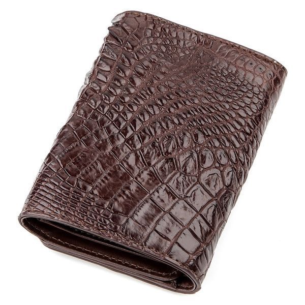 Кошелек женский CROCODILE LEATHER 18288 из натуральной кожи крокодила Коричневый 18288 фото