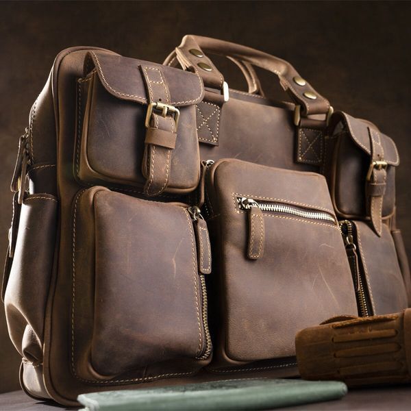 Men's multifunctional bag Vintage 14881 Brown 14881 фото