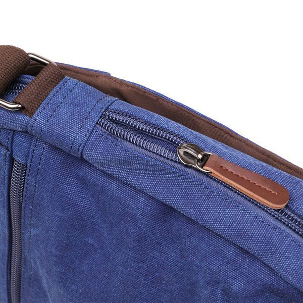 Textile laptop bag 13 inches over shoulder Vintage 20189 Blue 20189 фото