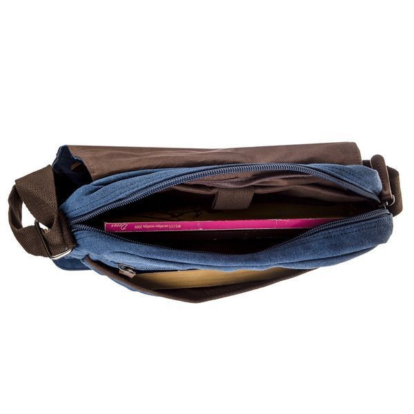 Textile laptop bag 13 inches over shoulder Vintage 20189 Blue 20189 фото