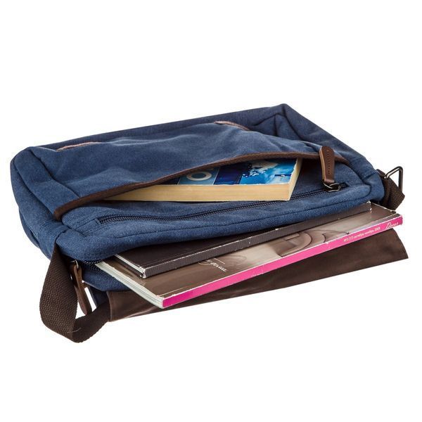 Textile laptop bag 13 inches over shoulder Vintage 20189 Blue 20189 фото