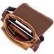 Functional men's bag with textile flap 21249 Vintage Brown 21249 фото 5