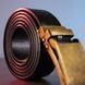 Genuine leather belt with retro brass automatic buckle Vintage 20219 Black 20219 фото 5
