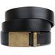 Genuine leather belt with retro brass automatic buckle Vintage 20219 Black 20219 фото 1