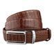 Ремень-автомат CROCODILE LEATHER 18233 из натуральной кожи крокодила (каймана) Коричневый 18233 фото 1