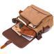 Functional men's bag with textile flap 21249 Vintage Brown 21249 фото 7