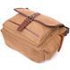 Functional men's bag with textile flap 21249 Vintage Brown 21249 фото 3