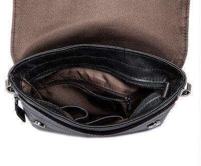 Leather men's messenger Vintage 14884 Black 14884 фото