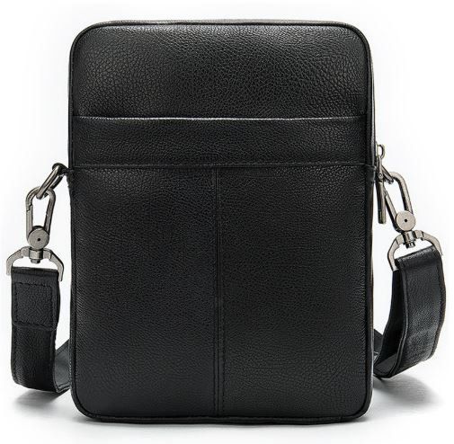Compact men's leather bag Vintage 14885 Black 14885 фото