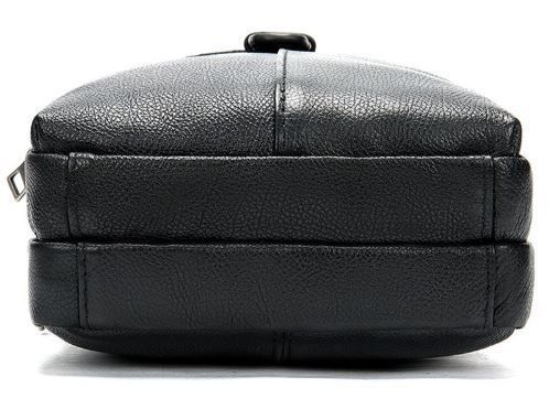 Compact men's leather bag Vintage 14885 Black 14885 фото