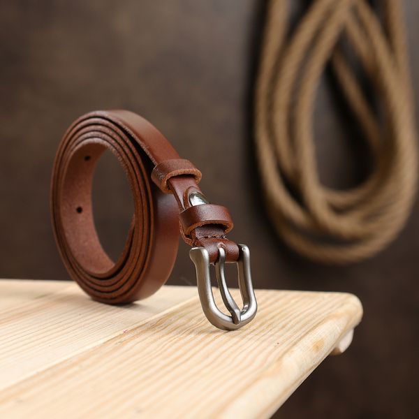 Smooth stylish women's belt Vintage 20766 Brown 20766 фото